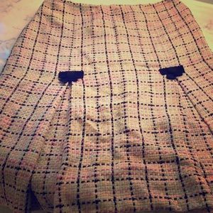 Fit n flare tweed skirt